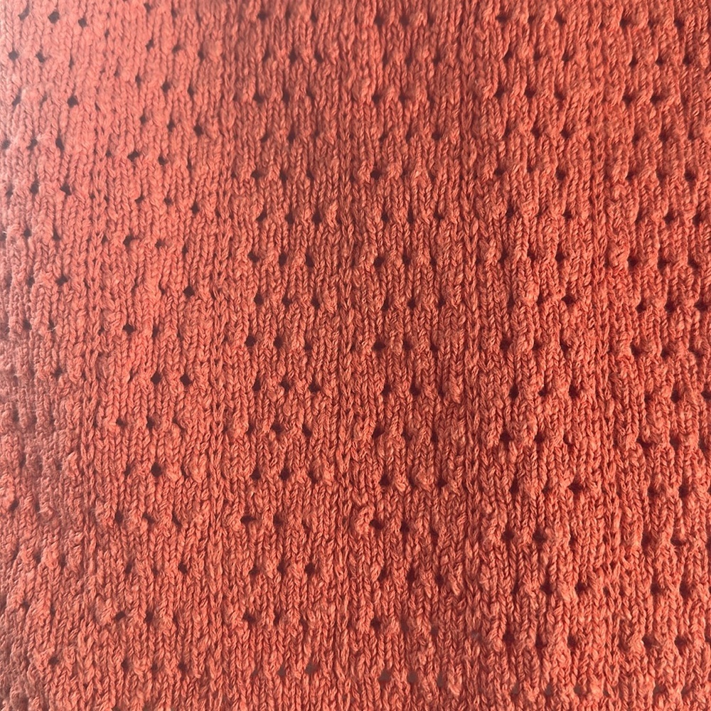Madewell Open Stitch Orange Knit Women's Tank Top EUC Small - Picture 4 of 7